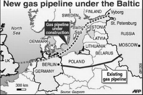 Map 2 - Baltic Sea gas pipeline