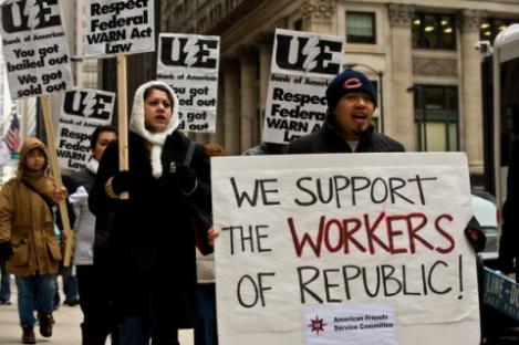Chicago - Solidarietà ai lavoratori della Republic Windows & Doors